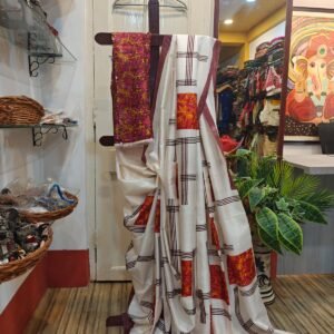 Hand Block printed High quality Pure Katan Silk Sarees with BP.