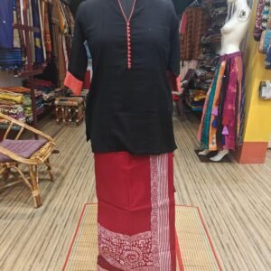 Hand Block printed Wrap around Skirt.