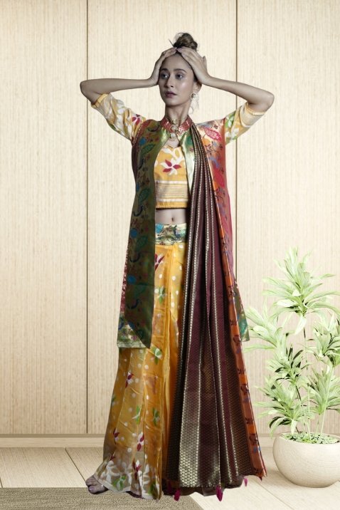 Soft Jamdani and semi katan silk (1)