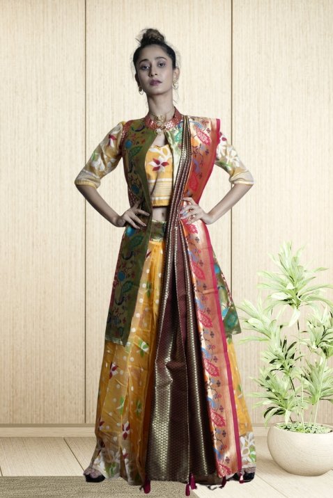 Soft Jamdani and semi katan silk (2)