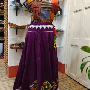 Very Sofisticated  Banzara style single color Skirt with  unique border.